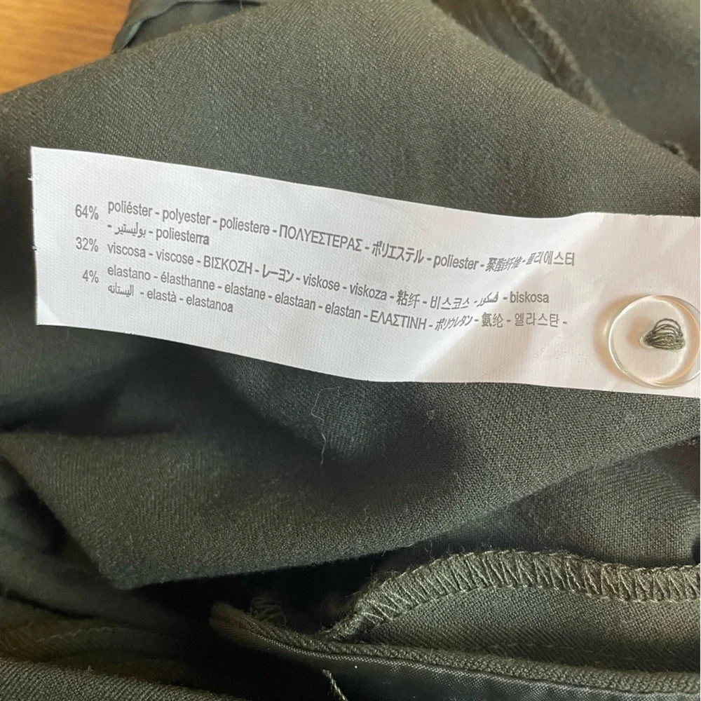 Zara High Waisted Unique Pleated Wide Leg Pants - Picture 5 of 8